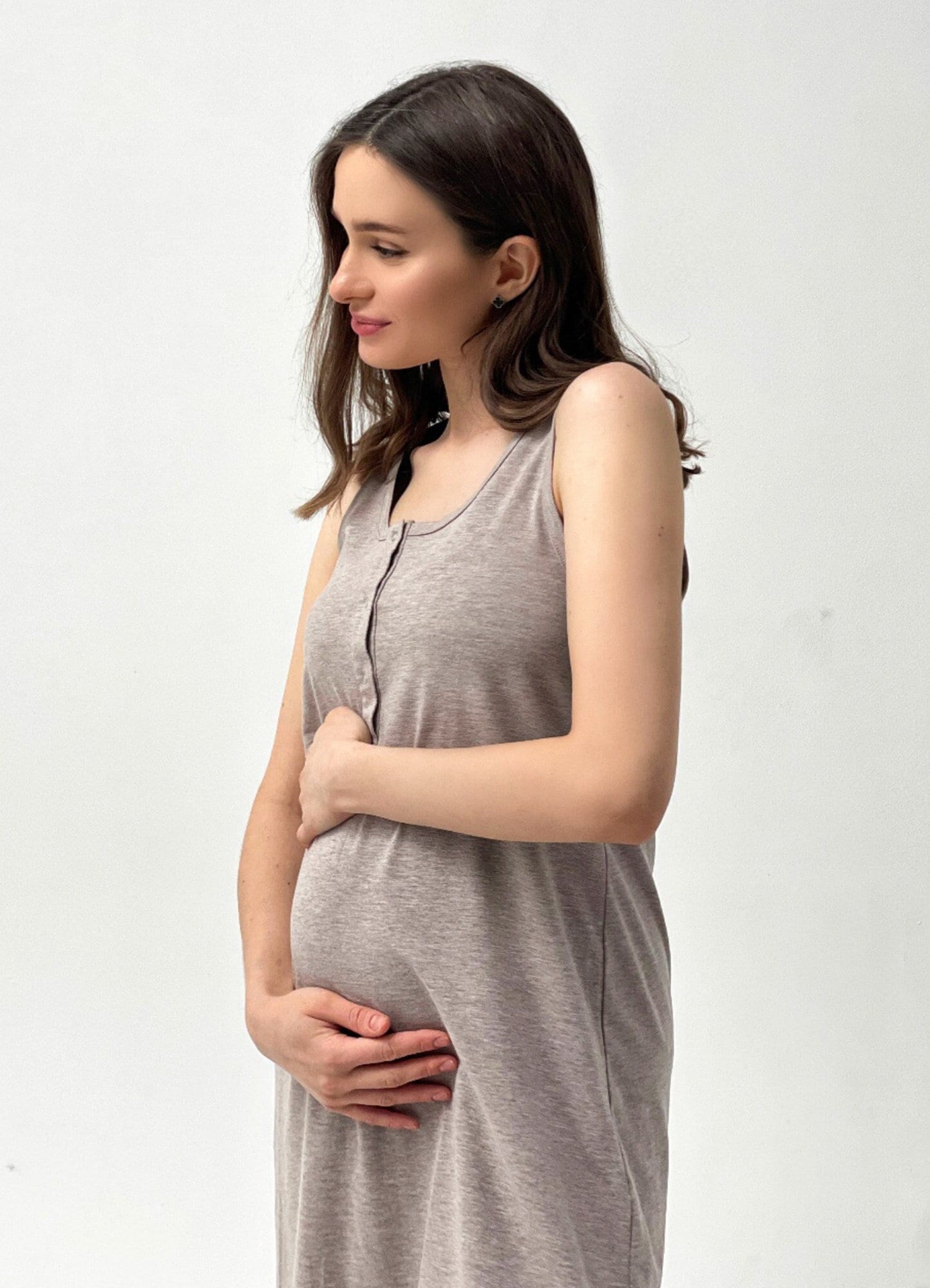 Maternity Hospital Bag Birthing Gown in Organic Cotton