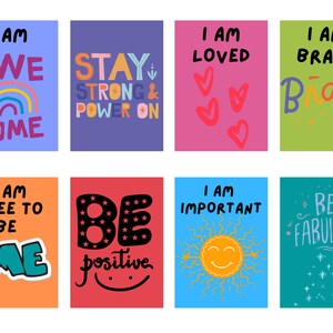 Tween Affirmationskarten | Kinder Printable | Positivität für Kinder | Freundliche Worte für Kinder | Tween Cards