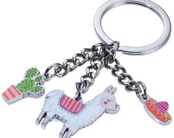 Keychain Alpaca PAKO with personal engraving name, text, greeting - nice gift