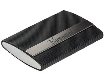 Double business card case Derry with engraving of your choice