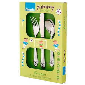 Children's cutlery Footie 3-piece incl. engraving