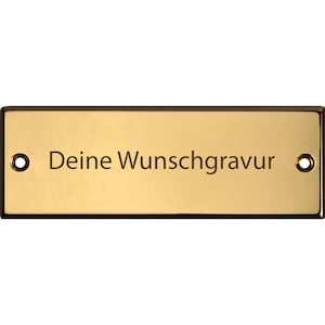Brass plate 100 x 35 mm - with personal engraving