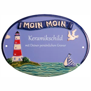 Znak ceramiczny 23,5 x 17,0 cm latarnia morska MOIN MOIN