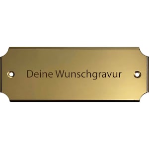 Brass plate 125 x 45 mm - with personal engraving