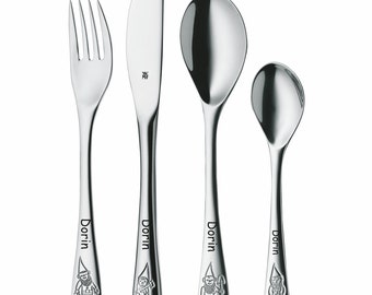 WMF children's cutlery - dwarves 4-piece with personal engraving