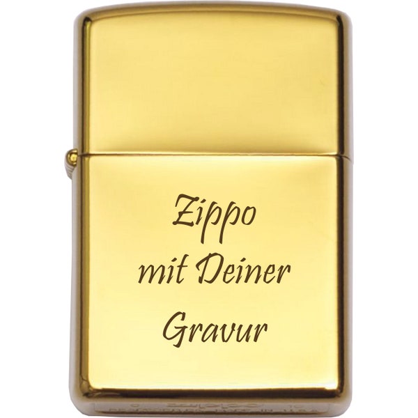 Zippo Messing poliert mit Gravur