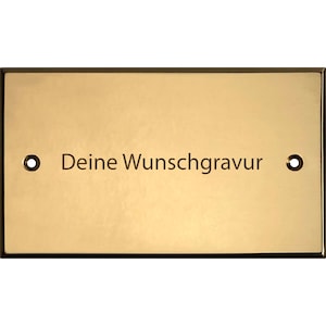 Brass plate 120 x 70 mm - with personal engraving