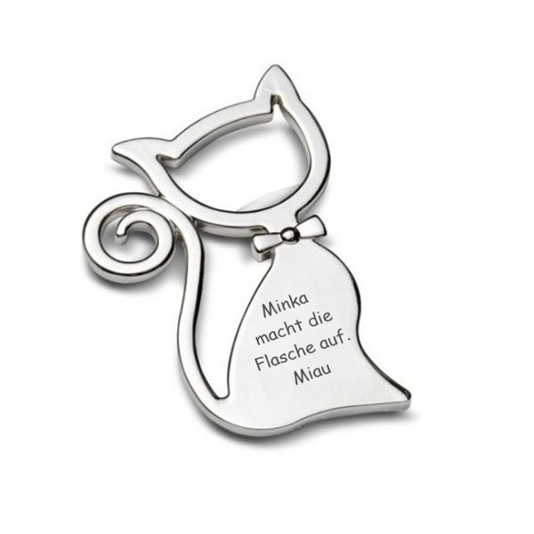 Bottle opener cat with engraving of your choice