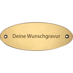 Brass plate 115 x 45 mm - with personal engraving