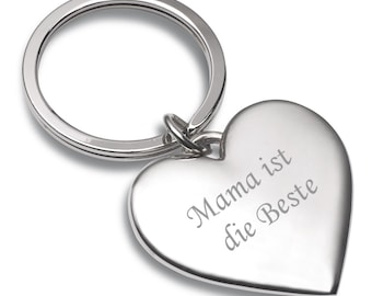 Keychain heart with personal engraving