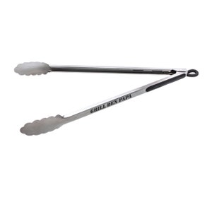 Grill tongs (45 cm) with dark handle with custom engraving