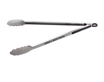 Grill tongs (45 cm) with dark handle with custom engraving