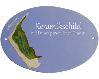 Keramikschild 20,5 x 14 cm - Amrum