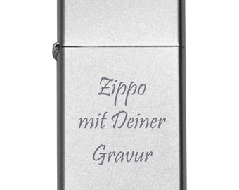 Zippo SLIM Satin Chrome con incisione