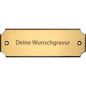 Brass plate 120 x 40 mm - with personal engraving
