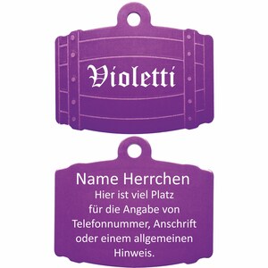 Dog tag FASS with individual laser engraving