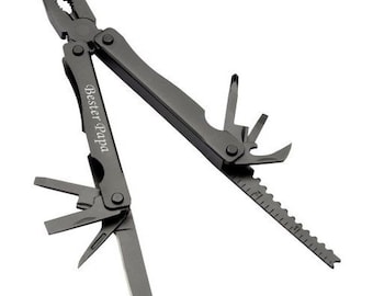 Multitool mit 12 Funktionen - Geschenk für Vatertag - mit persönlicher Gravur