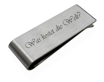 Money clip with desired engraving