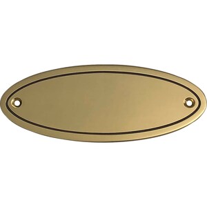 Brass plate 115 x 45 mm with frame with personal engraving image 2