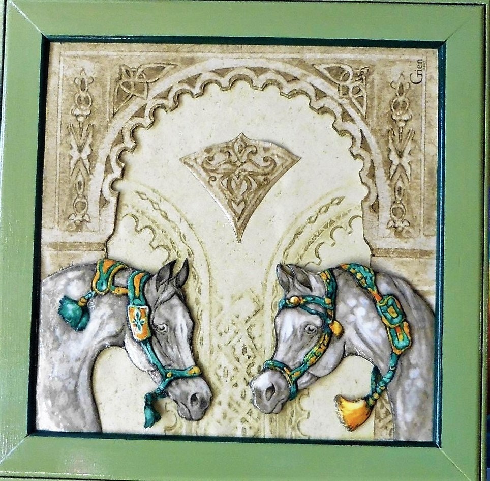 Handmade, Homedéco, Diy, Technique 3D Chevaux Du Vent