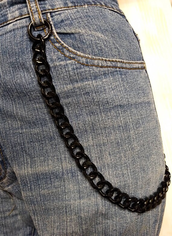 black wallet on chain
