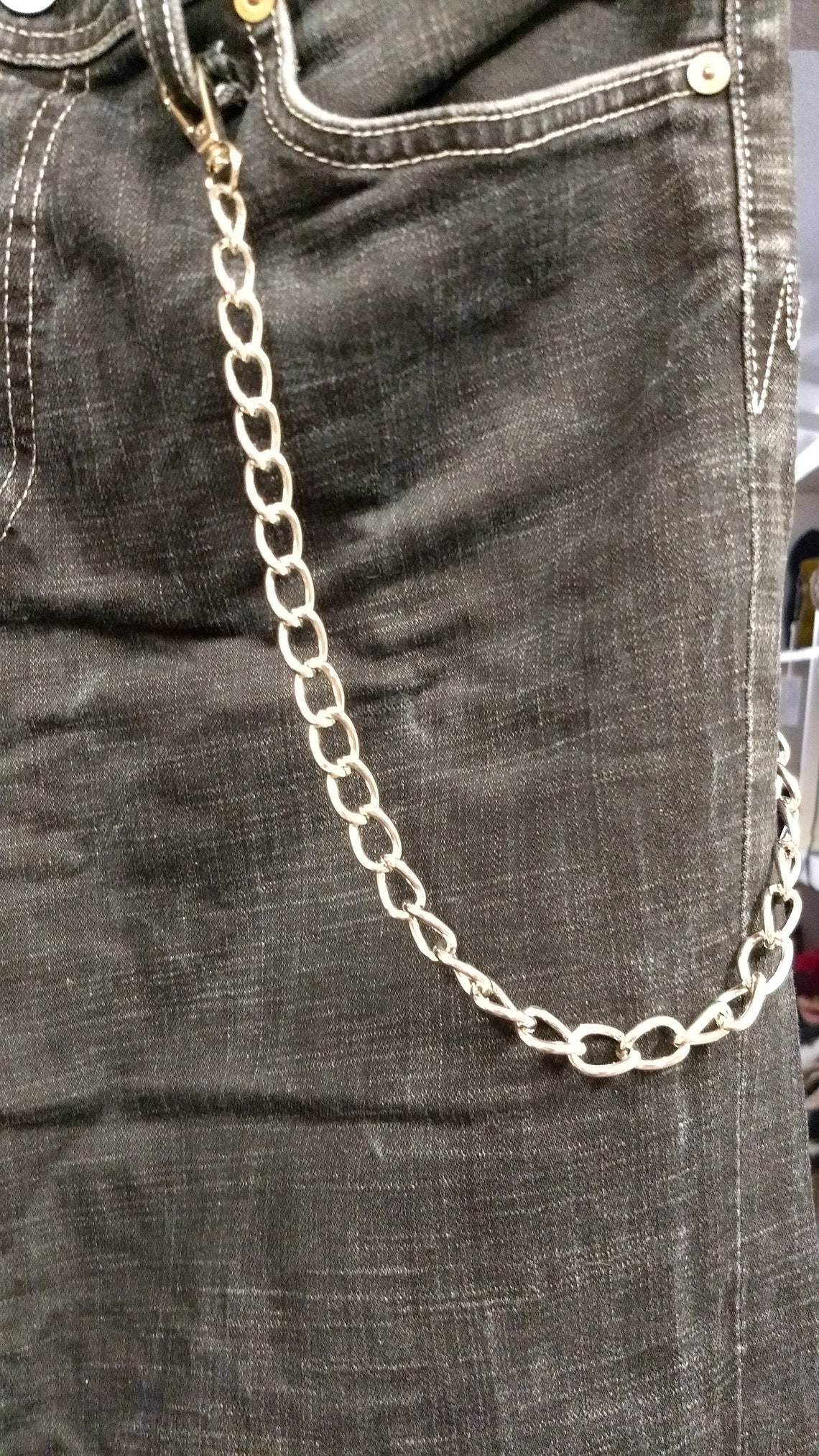 Pant Chain Gold Trouser Chain Keychain Rave Babe Grunge Etsy