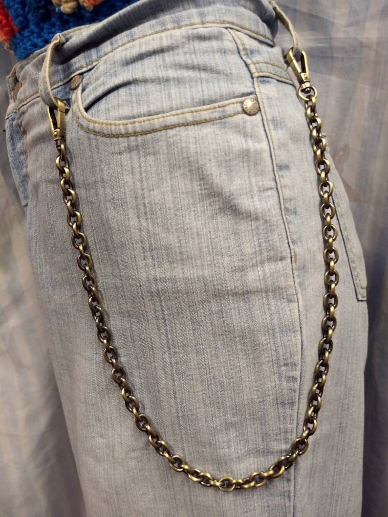 Brass Wallet Chain Pants Chain for Men Trouser Chain Keychain - Etsy