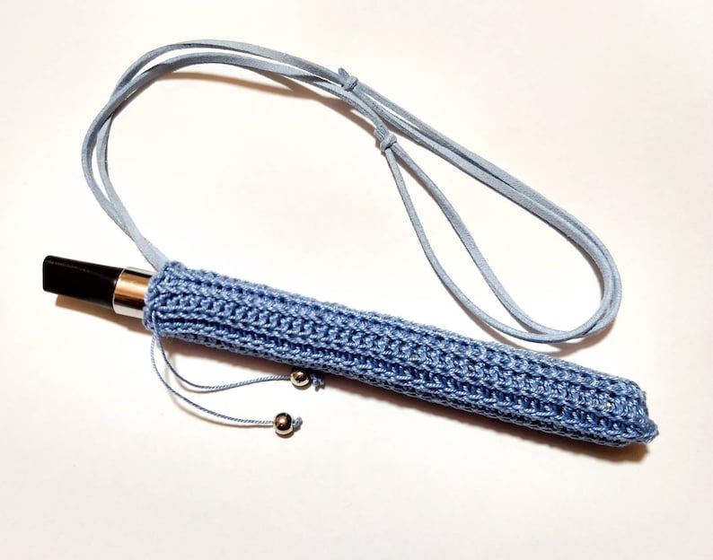Knitted Vape Pen Case Blue Vape Pen Holder Blue Crochet Etsy