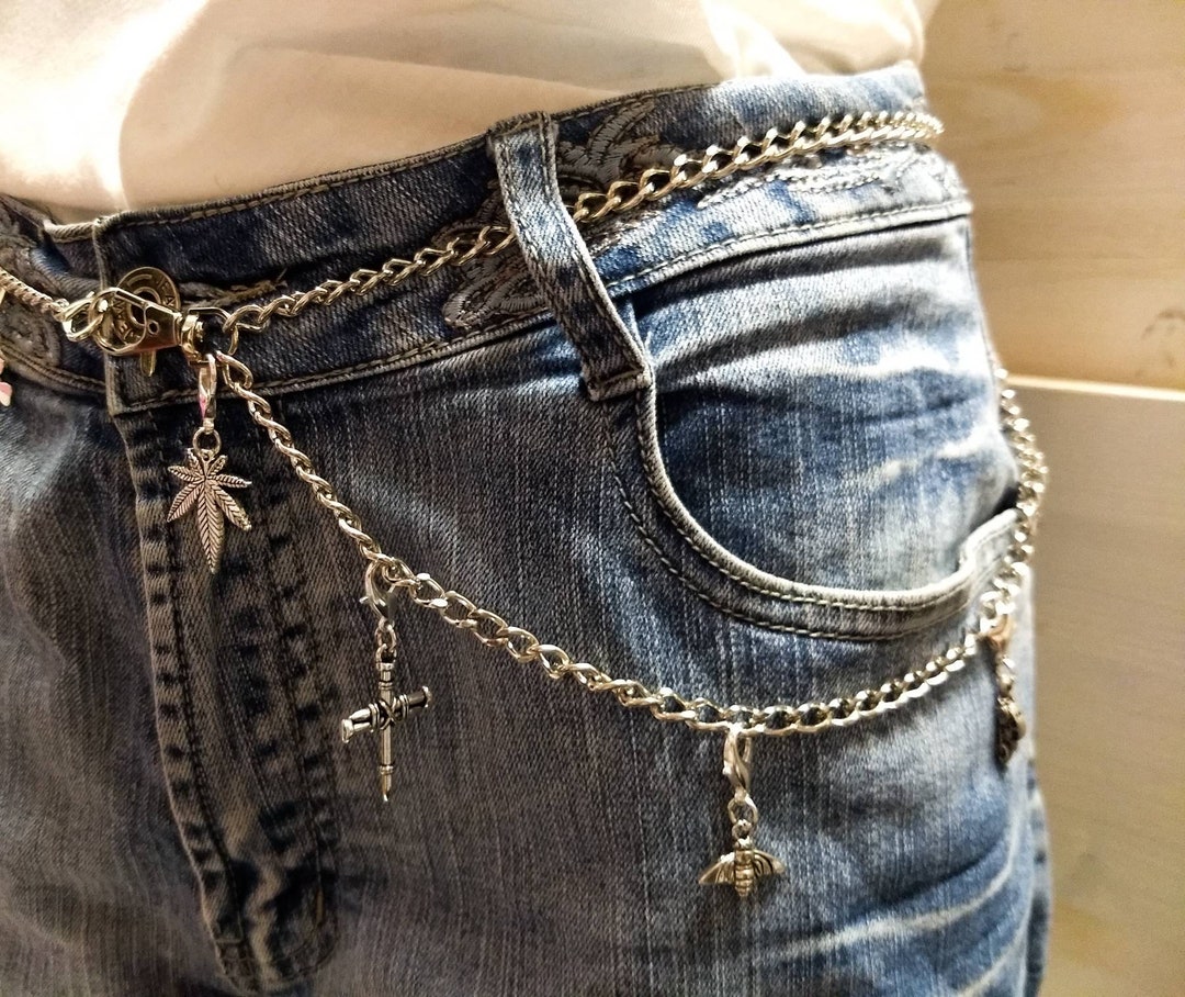 Chain Belt Punk Belt Chain Goth Eboy Chains Egirl Belt for Etsy
