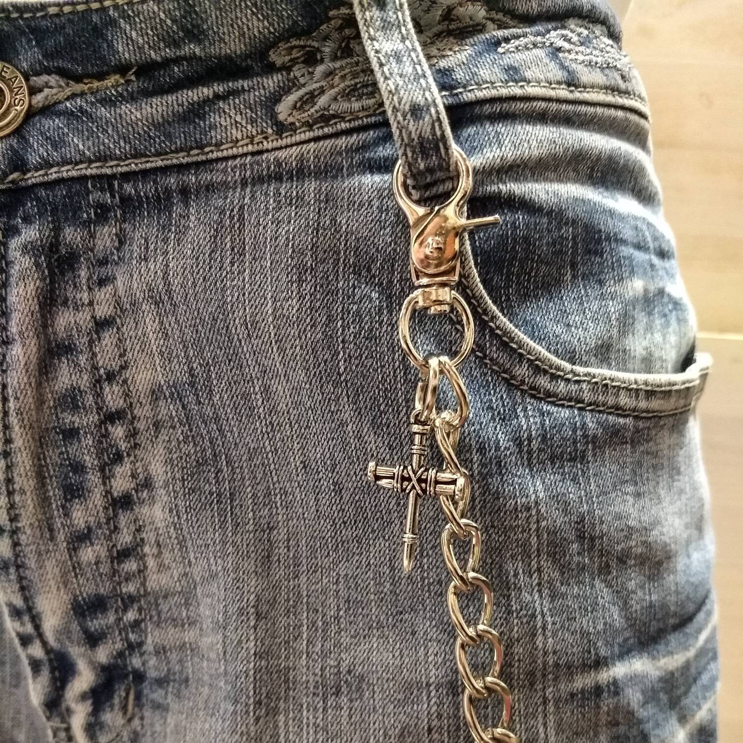E boy Chains belt chain for pants with cross wallet chain for Etsy