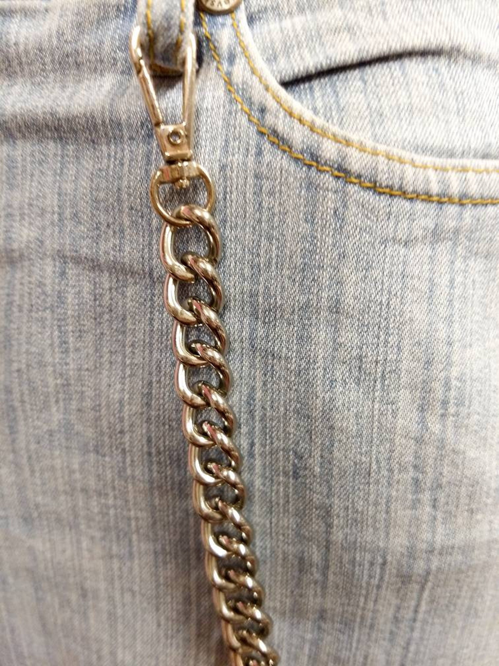 Pant chain silver mens wallet chain for trouser gifts for Etsy