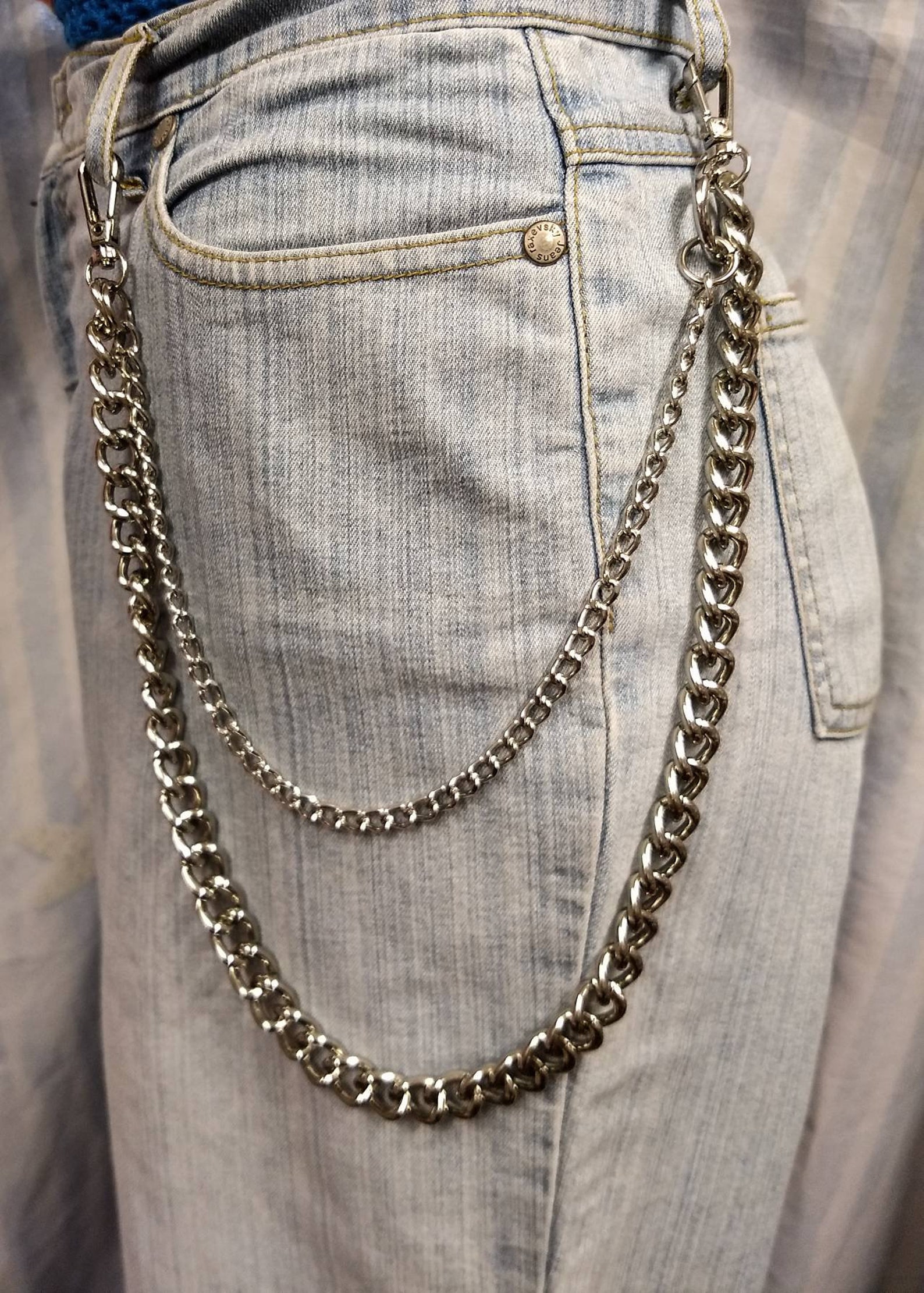 Double Pants Chain Wallet Chain Men Trouser Chain Keychain Etsy