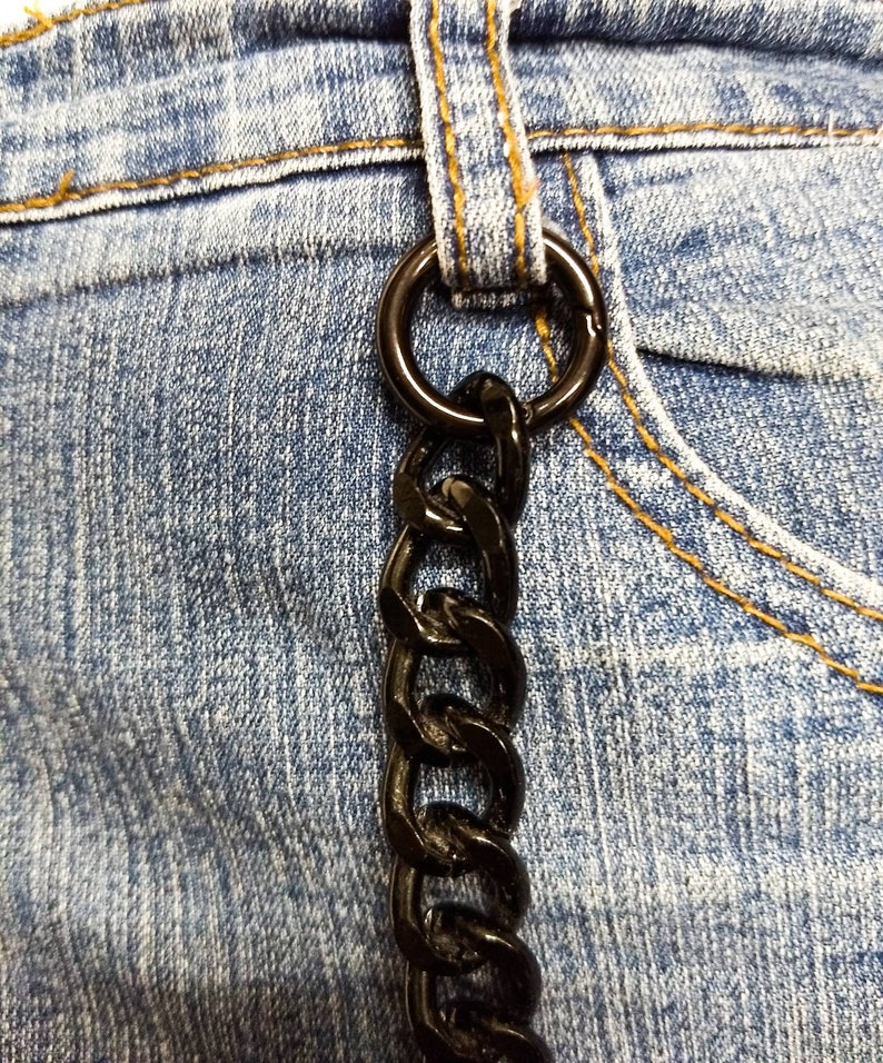 Black Wallet Chain Pants Chain Thick Eboy Chain for Trouser Etsy