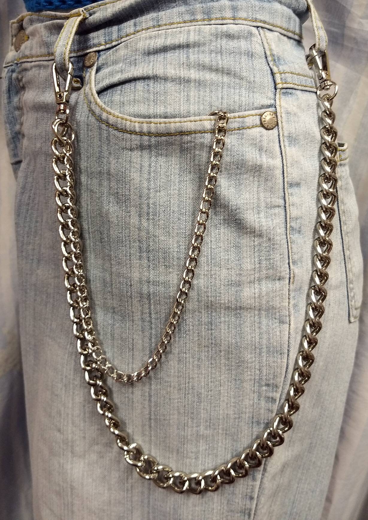 Double Pants Chain Wallet Chain Men Trouser Chain Keychain - Etsy