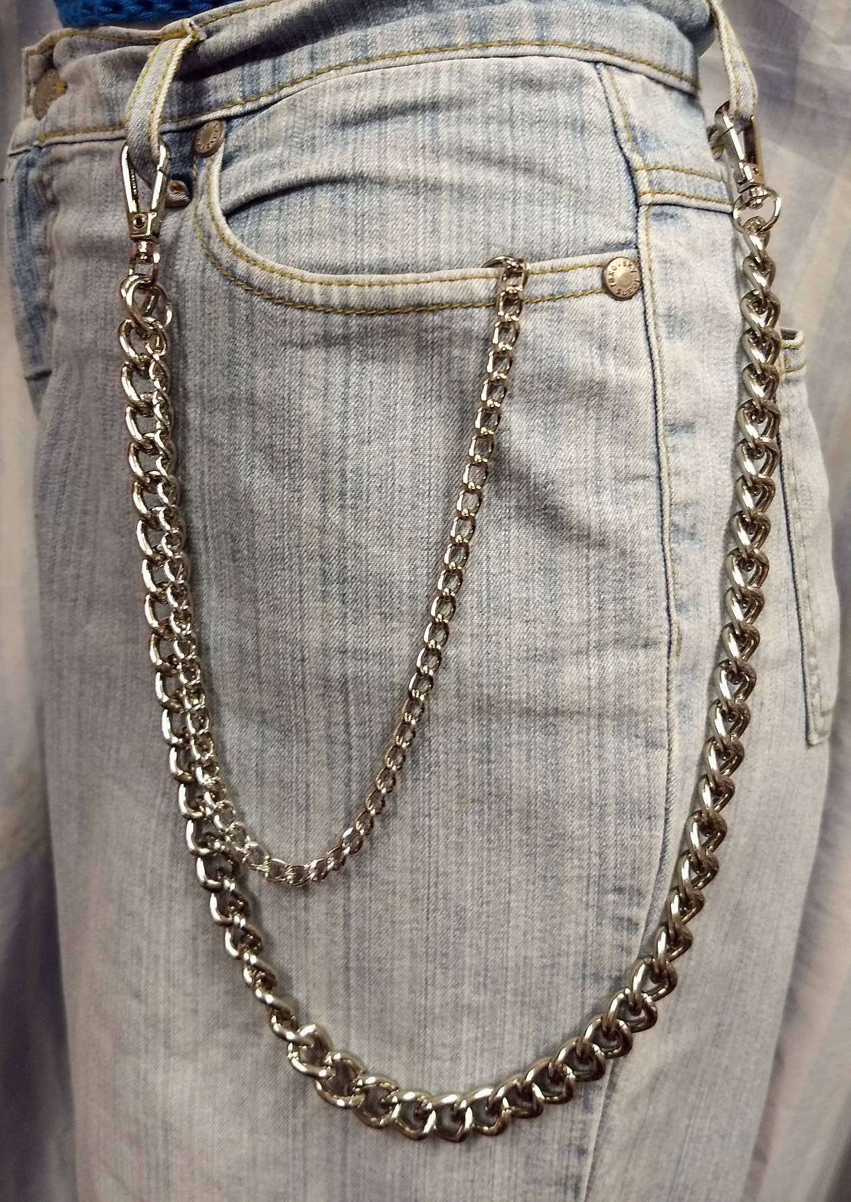 Double Pants Chain Wallet Chain Men Trouser Chain Keychain Etsy