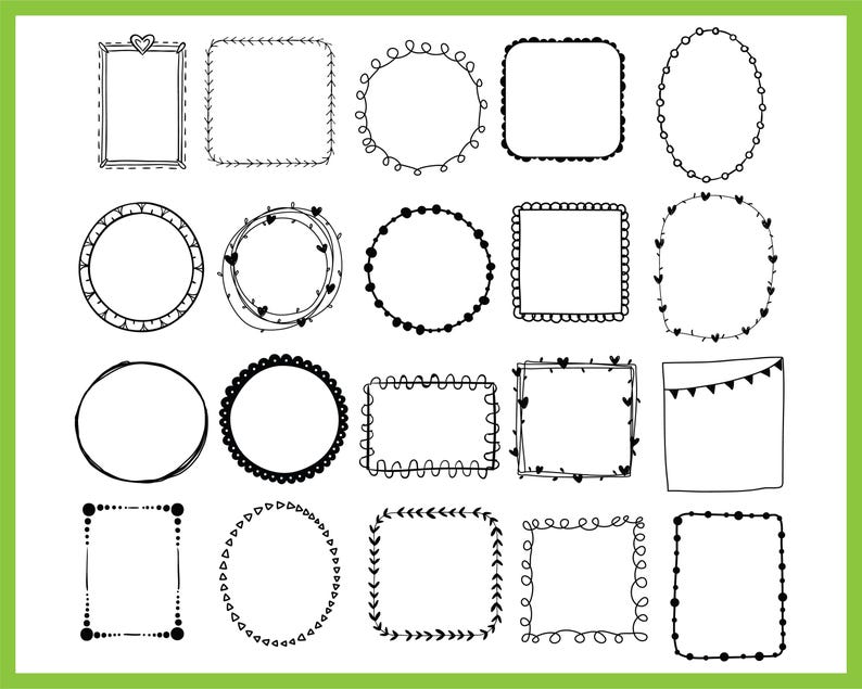 Hand Drawn Doodle SVG Bundle: 550+ Line Art Vector Elements (Digital Download) image 2