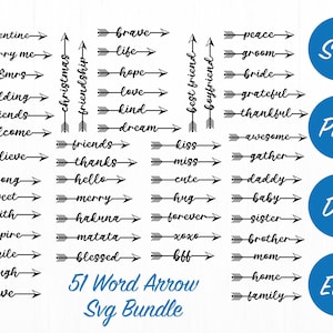 Słowo Strzałka Znak Svg Bundle, Rodzina Strzałka Svg Bundle, Wiara Nadzieja Marzenie Życie Strzałki, Elementy dekoracyjne png, clipart