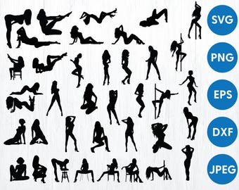 Strippers svg bundle, pole dancers svg bundle , sexy chick, sexy girls, silhouette, vector, clipart, instant download