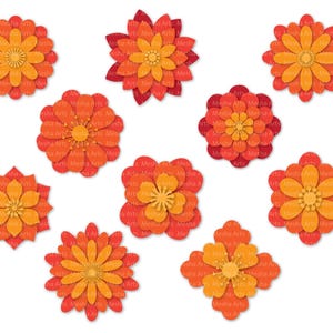 20 kleine Papierblumen Vorlagen SVG, Papierblumen SVG, DIY Blumen Clipart, Blumen Png-Datei, Silhouette Schnittdateien, Cricut Schnitt Dateien