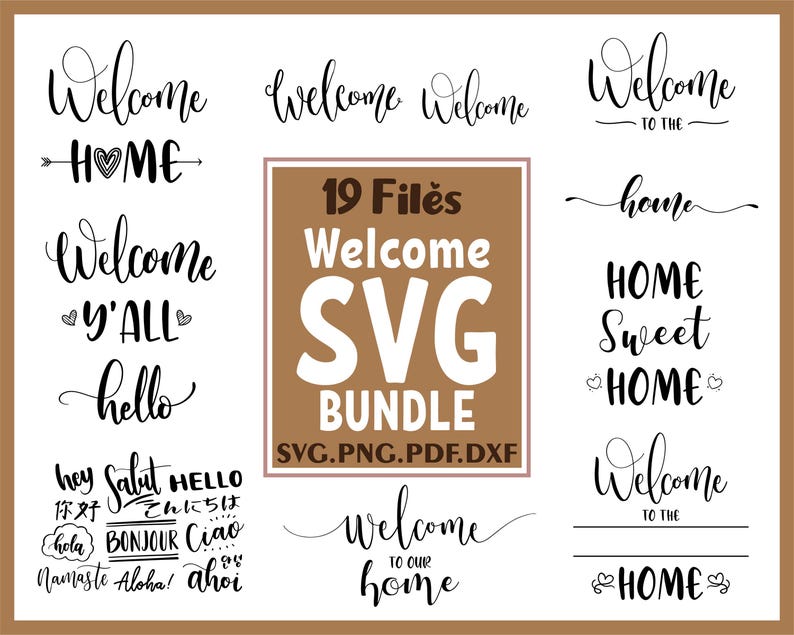 Welcome SVG Bundle, Welcome Sign Svg, Home Svg, Farmhouse Svg , Welcome ...