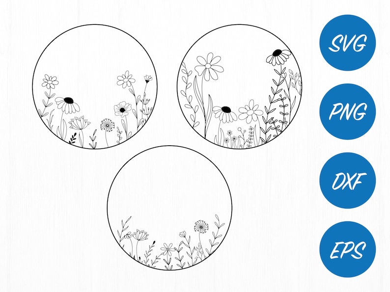 Wildflower SVG Bundle: Coquette Floral Sketch Cut Files image 6