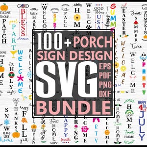 Paquete SVG de letrero de porche enorme, letrero de bienvenida SVG, archivo de corte de porche de casa, PNG de verano, imágenes prediseñadas de letreros de casa