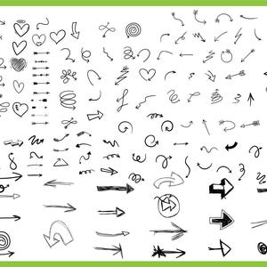 Hand Drawn Doodle SVG Bundle: 550+ Line Art Vector Elements (Digital Download) image 5