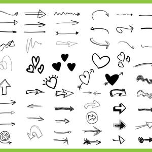Hand Drawn Doodle SVG Bundle: 550+ Line Art Vector Elements (Digital Download) image 6