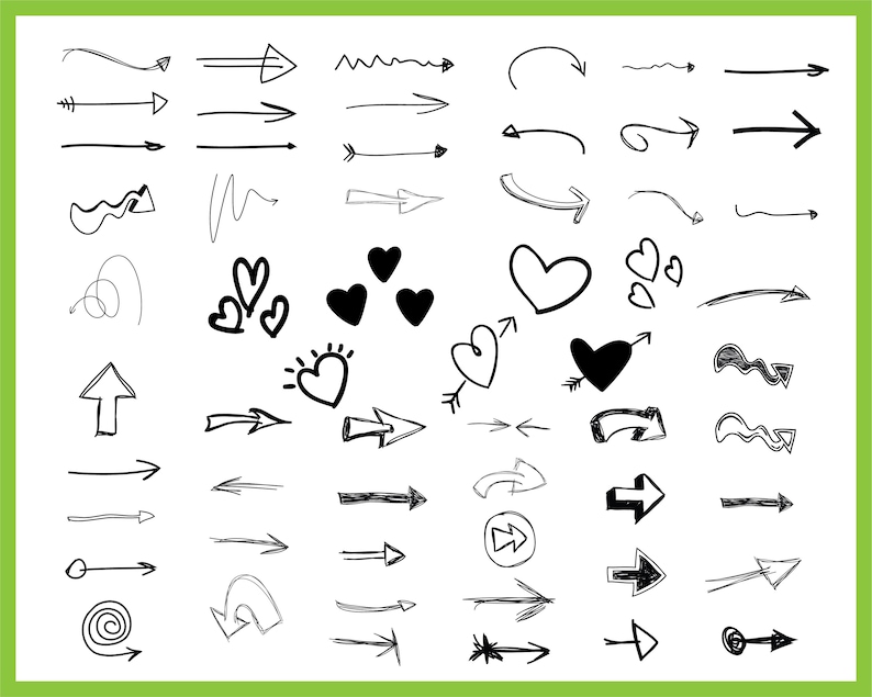 Hand Drawn Doodle SVG Bundle: 550+ Line Art Vector Elements (Digital Download) image 6
