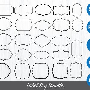 Label Rahmen SVG Bundle, Banner Clipart, Tags Clip Art, Label Rahmen Clip Art, Tags svg Schnittdatei