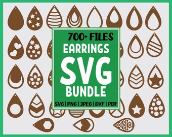 700+ Earring SVG Bundle: Laser Cut Files (PDF)