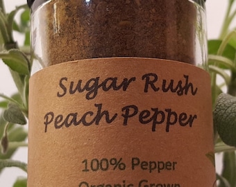Ground Organically Grown Sugar Rush Peach Pepper
