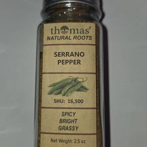 Ground Organically Grown Serrano Pepper