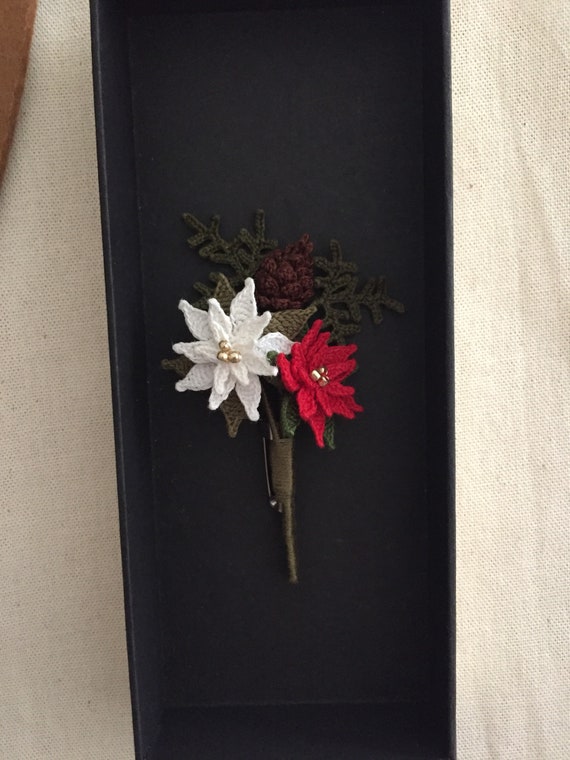 Gehkelter Weihnachtsstern Brosche: Handgemachte Weihnachts-Boutonniere aus  Baumwolle. Danke Geschenk, Handgemachte Brosche. Muttertag. Bedeutung  Geschenk - Etsy.de
